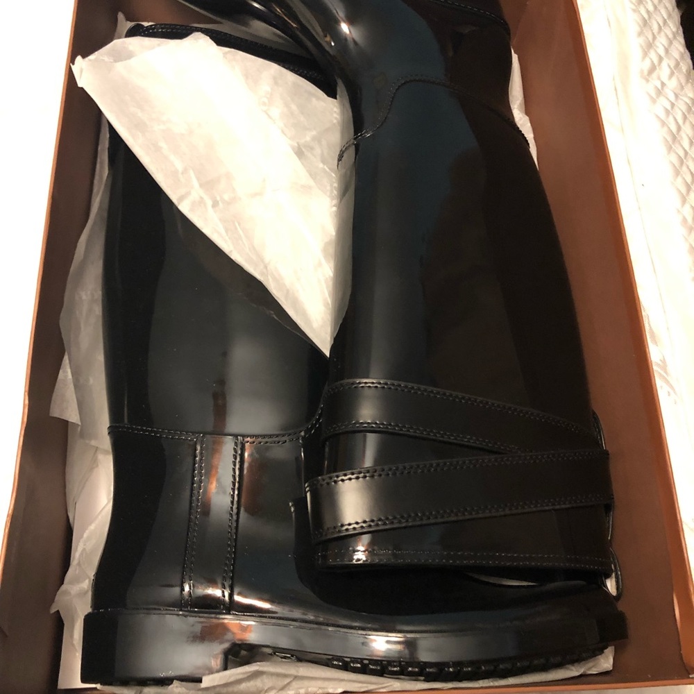 New COACH TALIA Rub/Mat Black Size 10 - Picture 2 of 6